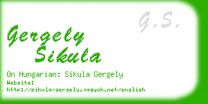 gergely sikula business card